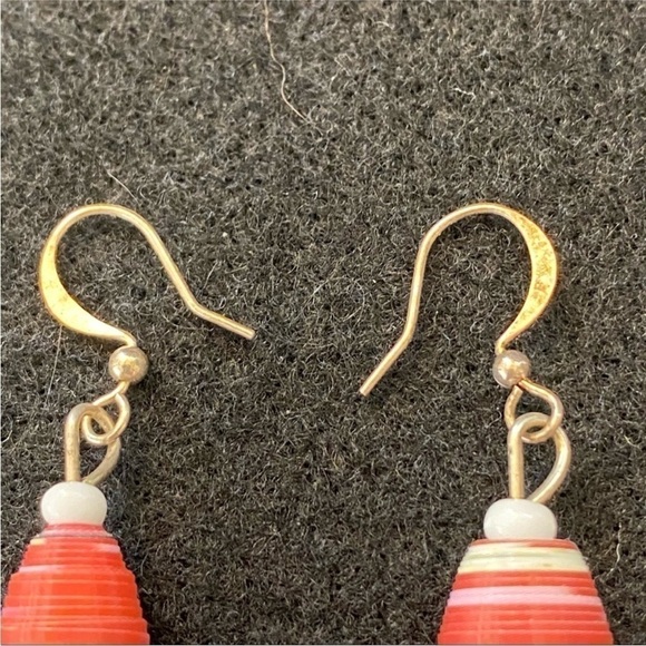 Paper bead earrings - Picture 3 of 8